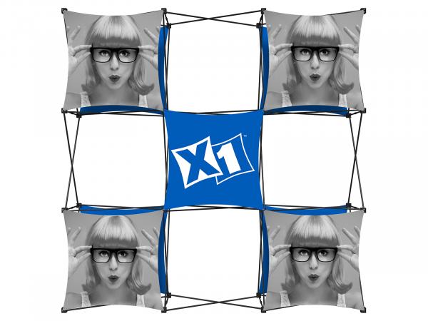 X1 8 ft. -- 3x3 J Fabric Pop-Up Display