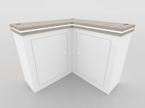 MOD-1738 Trade Show Custom Counter with Doors and Interior Shelf -- Image 3