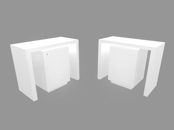 MOD-1743 Waterfall Workstation Counter with MOD-1593 Counter-- Image 2