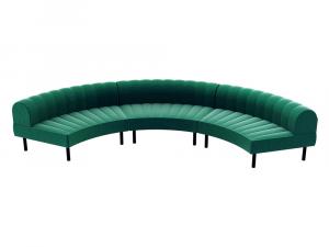 Emerald Velvet Curve Sofa