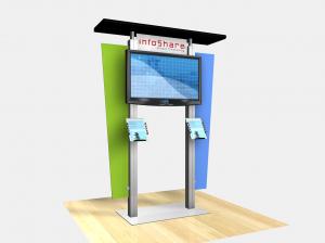RECN-1231 / Large Monitor Kiosk with Flat Canopy