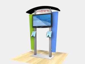 RECN-1230 / Large Monitor Kiosk with Arch Canopy